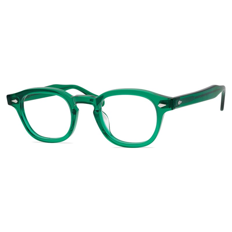green acetate glasses