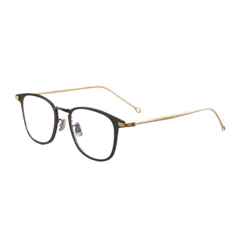 2025 popular square gold and black reading glasses frame